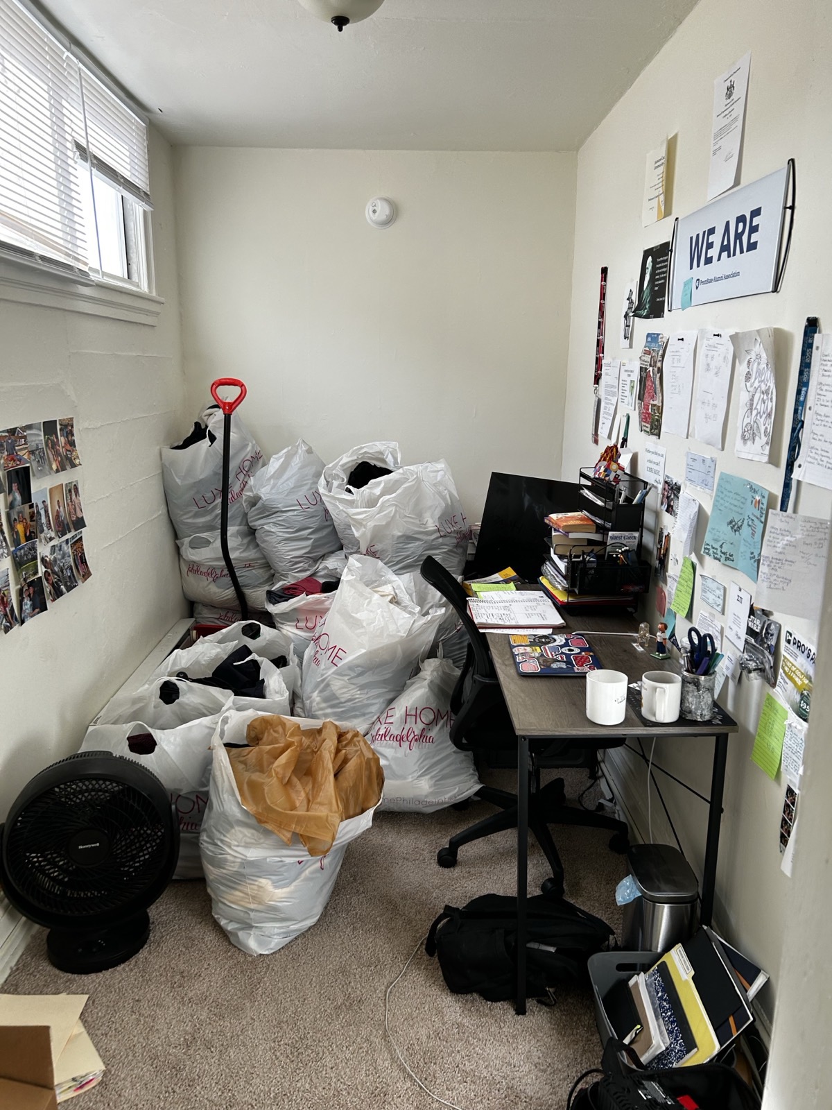 Clothing donations organized for local churches shelters and families in Chester County Pennsylvania